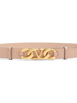Vlogo chain shiny calfskin belt
