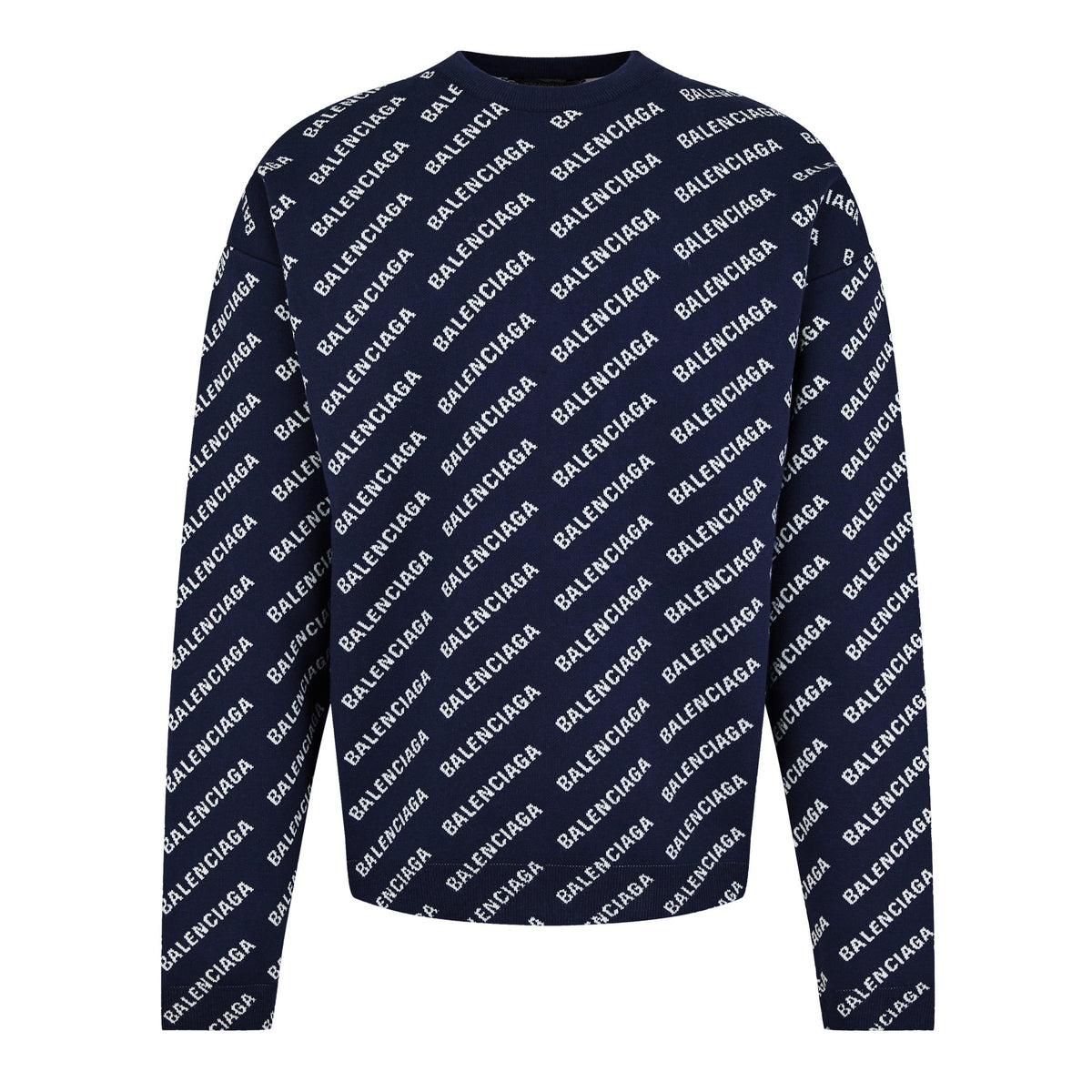 Logo Intarsia Cotton Blend Jumper