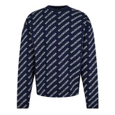 Logo Intarsia Cotton Blend Jumper