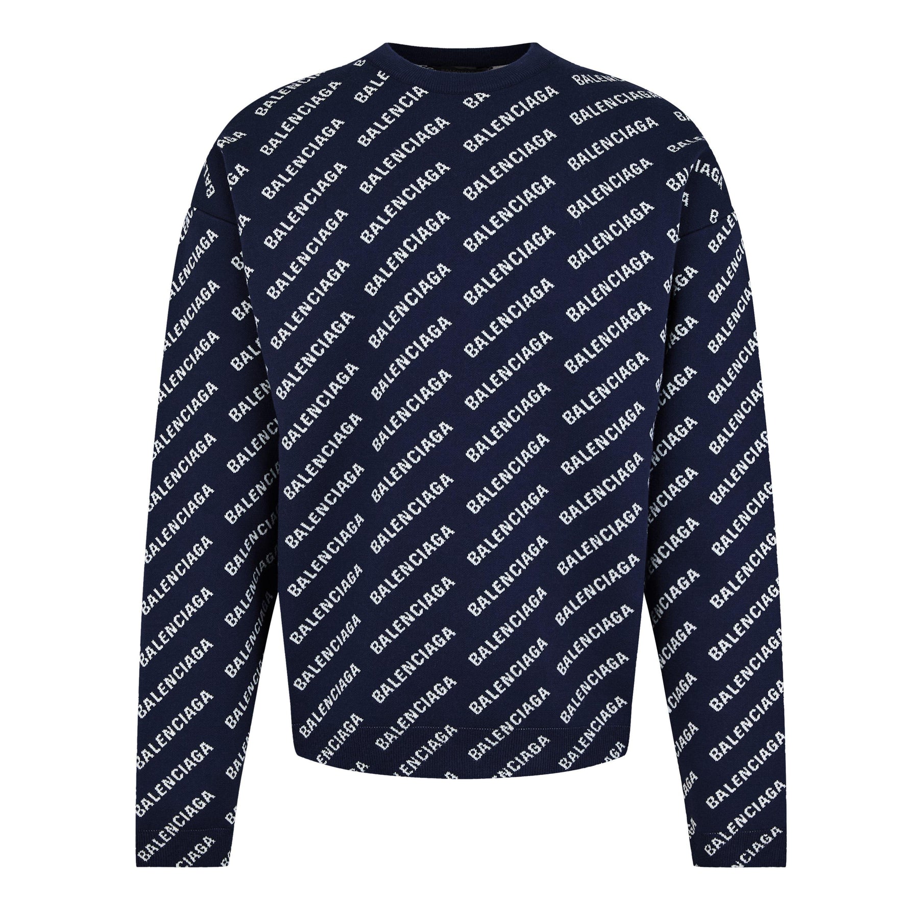 Logo Intarsia Cotton Blend Jumper