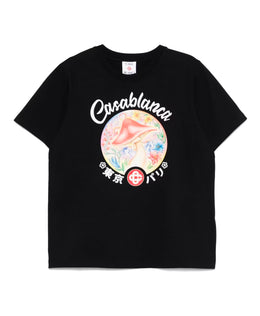 Casablanca Black Crew Neck T-shirts and Polos