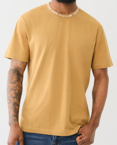 JACQUARD RIB LOGO TEE