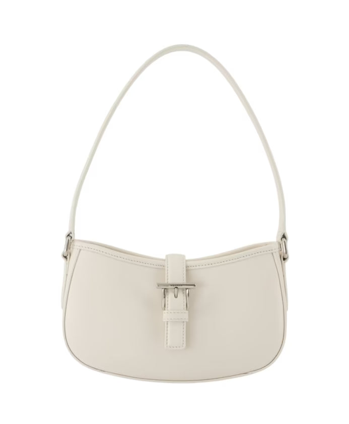 Ivory Leather Mini T Bar Shoulder Bag