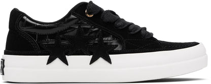 Black Croc Debossed Sunset Skate Sneakers