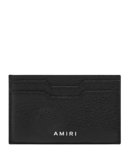 Amiri Iconic Embossed Logo Card Holder in Black