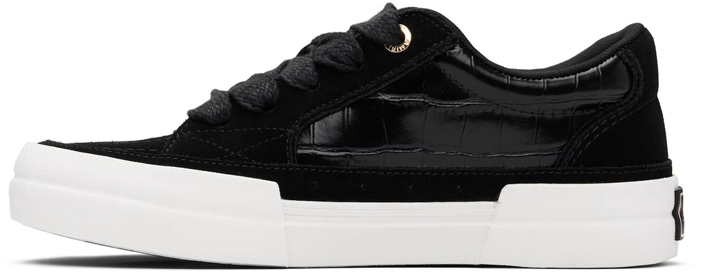 Black Croc Debossed Sunset Skate Sneakers
