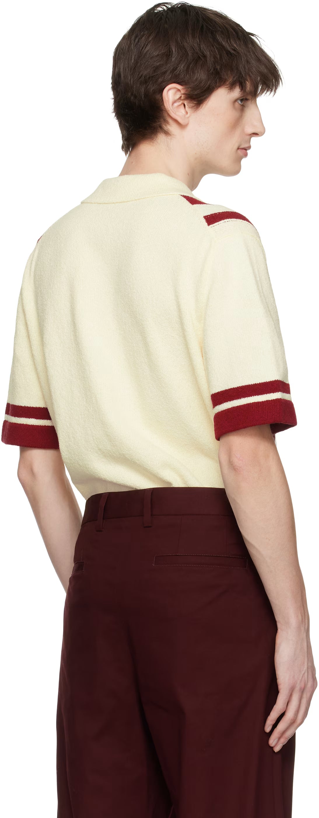 Dolce&Gabbana Off-White Cotton Knit Polo Shirt