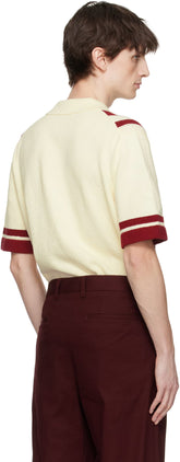 Dolce&Gabbana Off-White Cotton Knit Polo Shirt