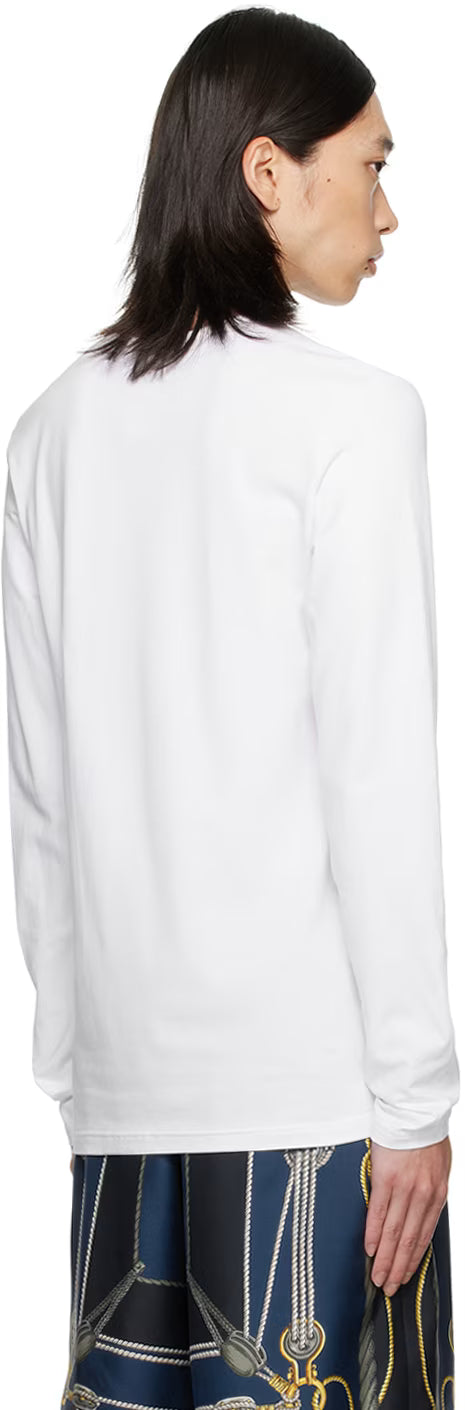Versace Underwear White Medusa Long Sleeve T-Shirt