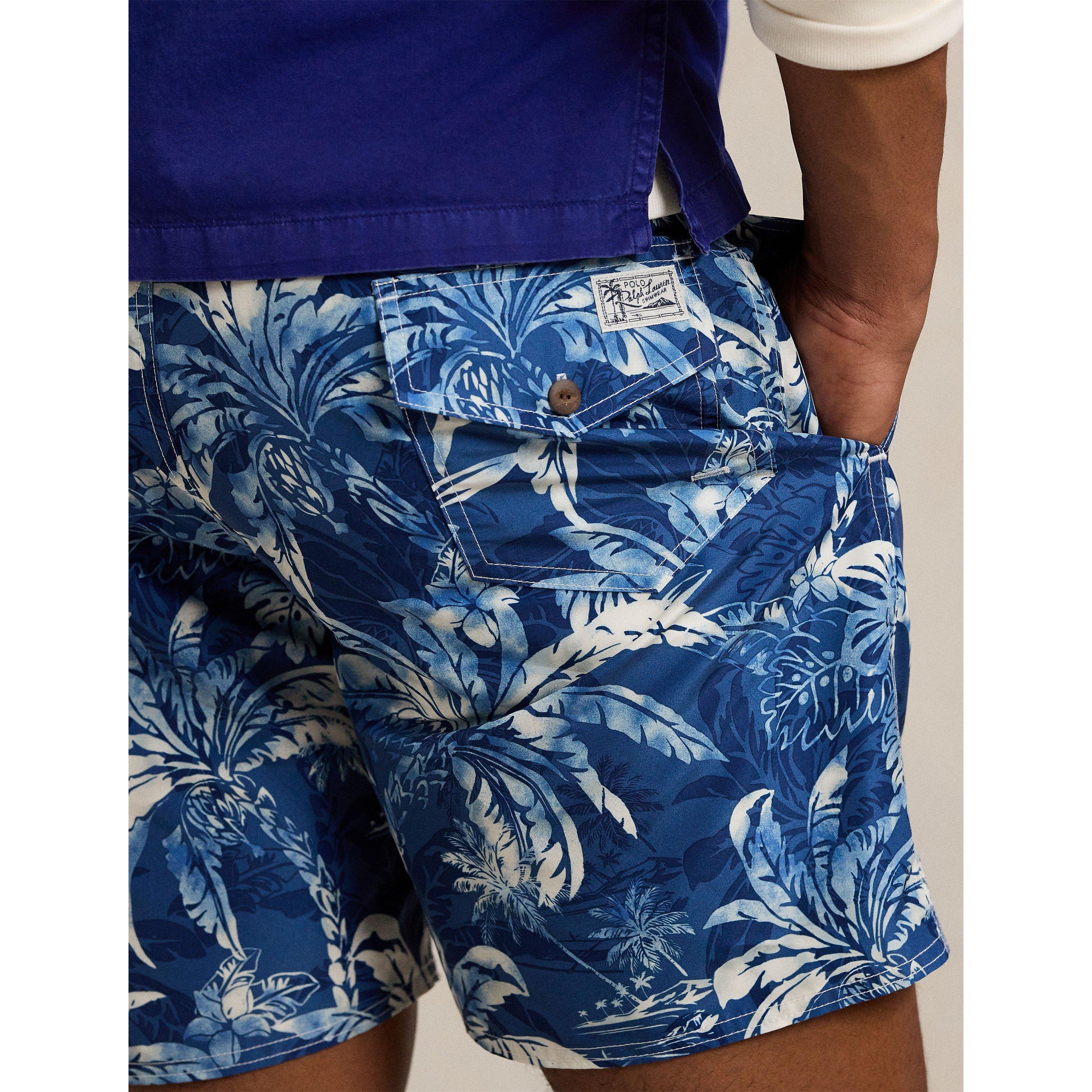 Palm Print Quick Dry Relaxed Fit Swim Shorts