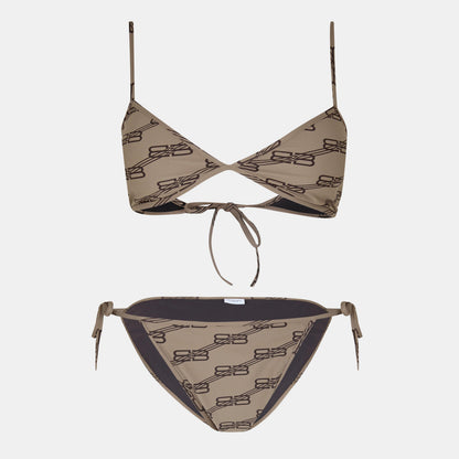 Logo Detail Technical Swim Fabric Bikini Set