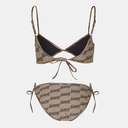 Logo Detail Technical Swim Fabric Bikini Set