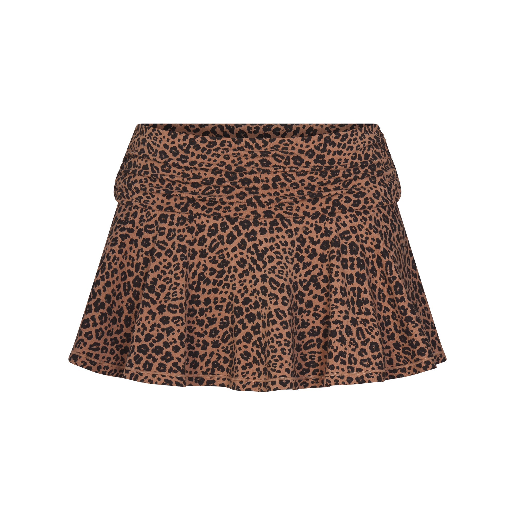 Cotton Jersey Foldover Mini Skort