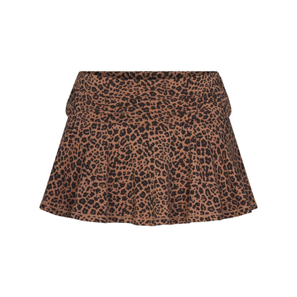 Cotton Jersey Foldover Mini Skort
