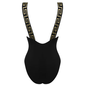 Greca Border One-Piece Swimsuit