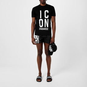 Side Icon Spray Swim Shorts