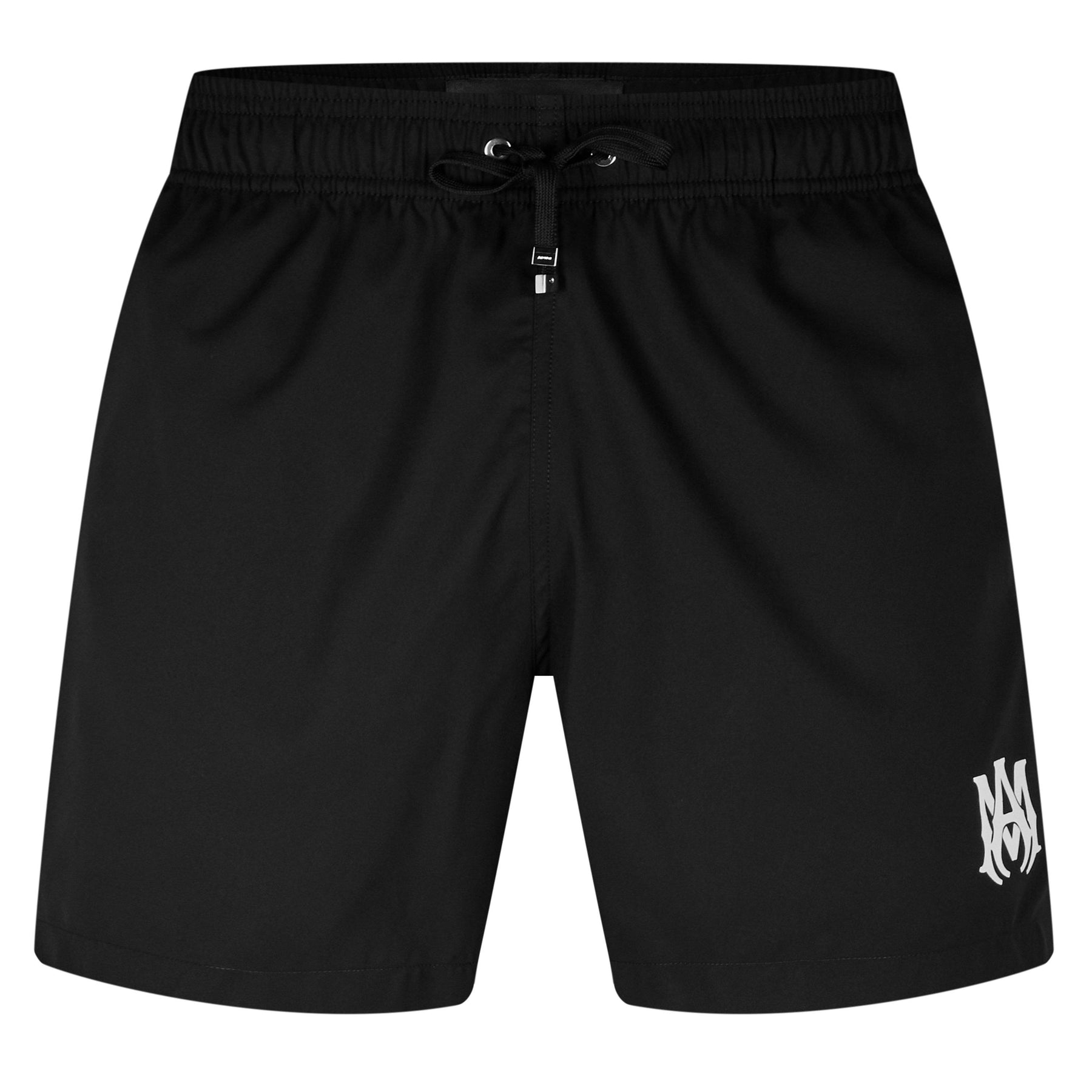 Mid-Length Swim Trunks With Branded Plate