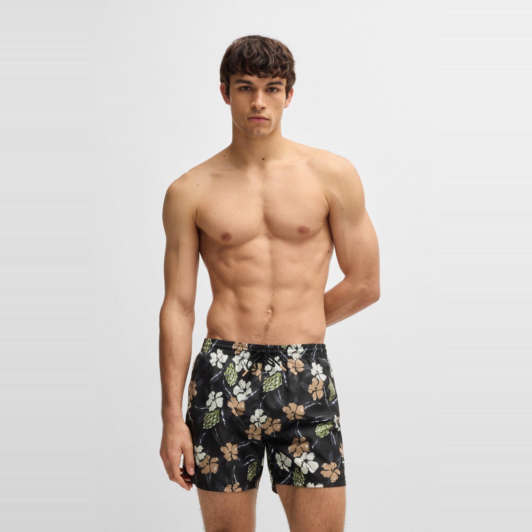 Men's  BW Piranha Swim Shorts, Breathable Mesh Lining