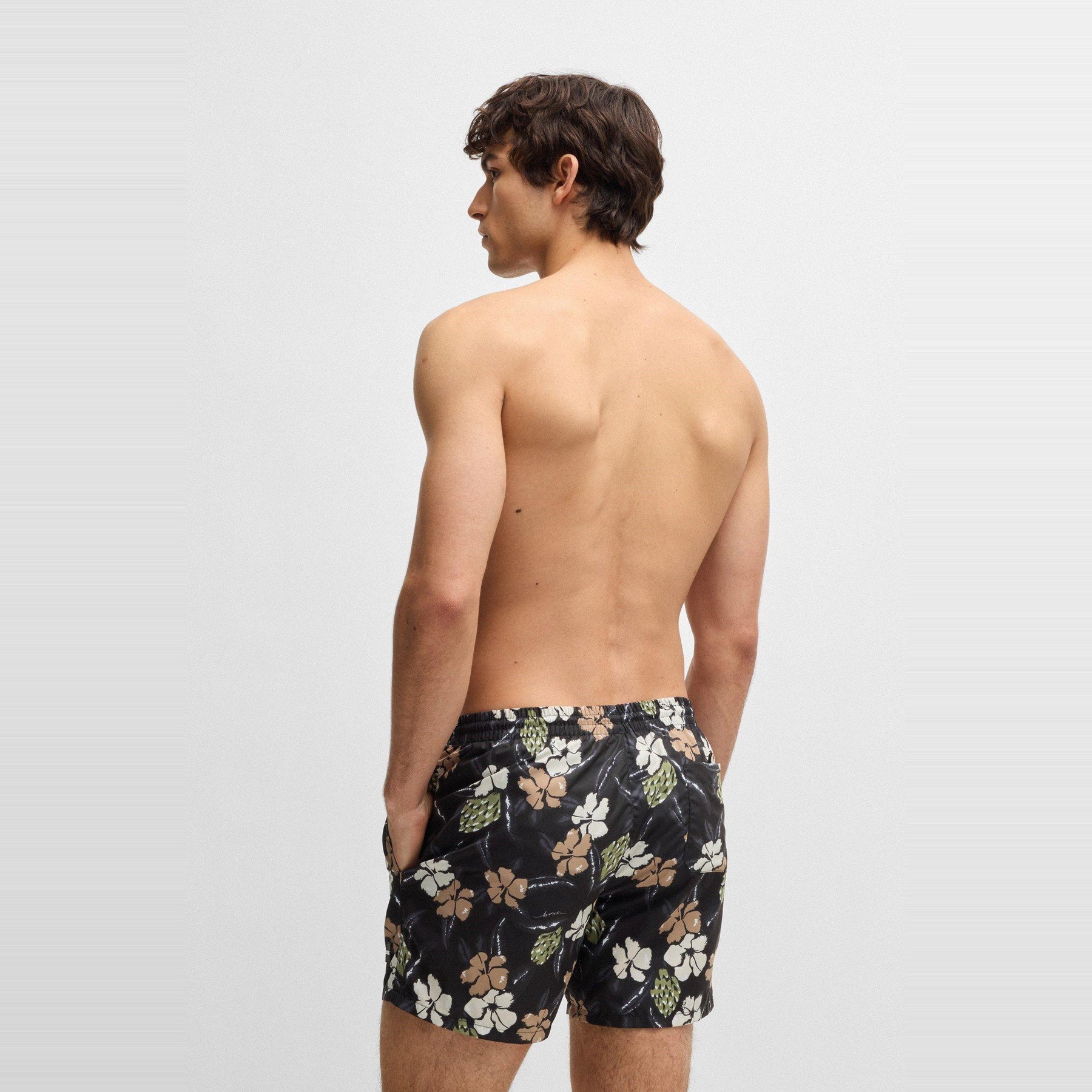 Men's  BW Piranha Swim Shorts, Breathable Mesh Lining