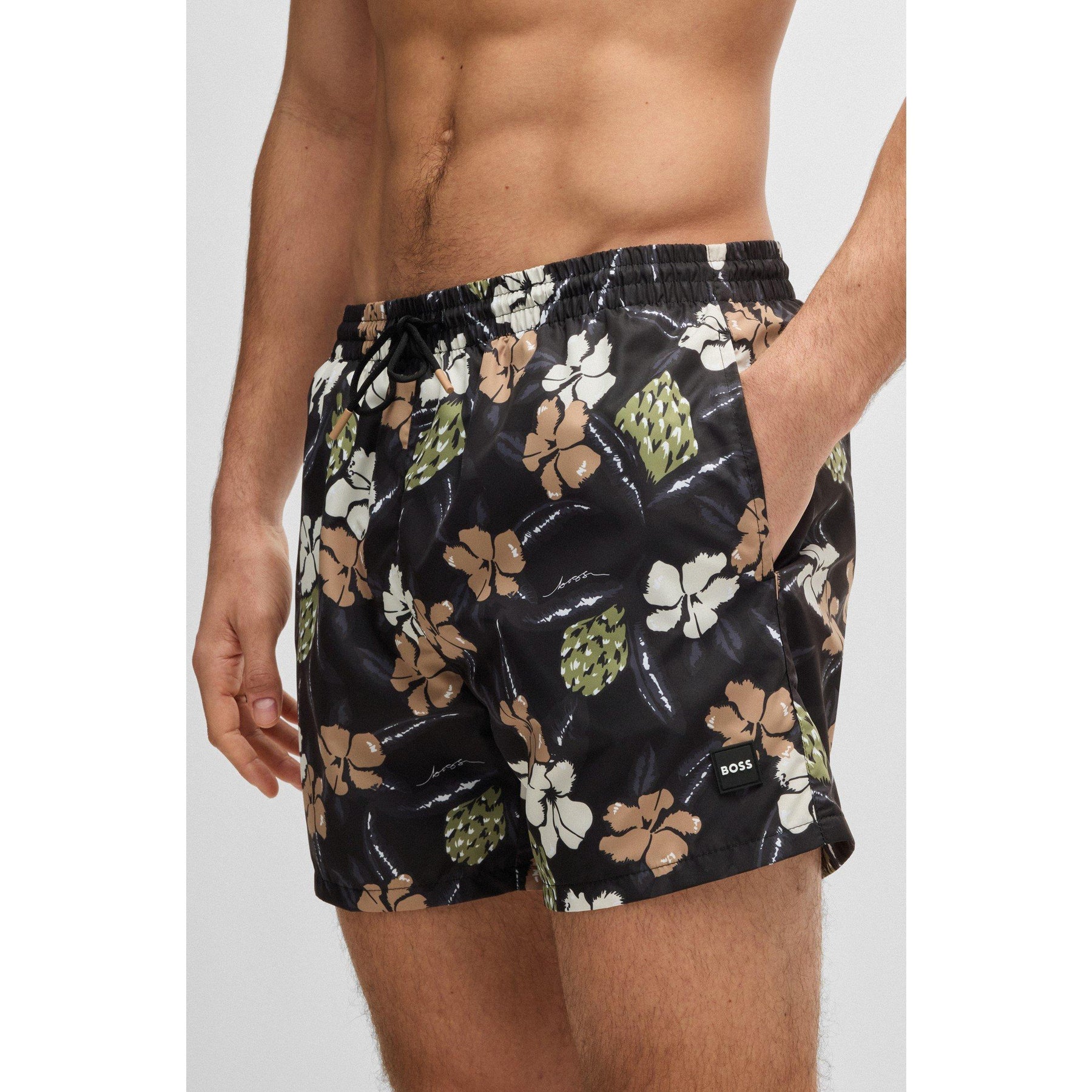 Men's  BW Piranha Swim Shorts, Breathable Mesh Lining