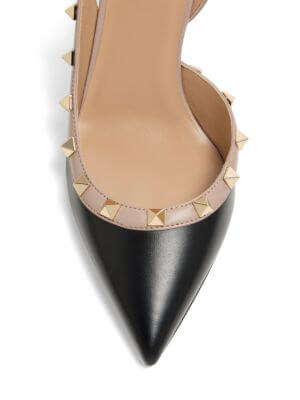 Rockstud slingback calfskin pumps 85mm