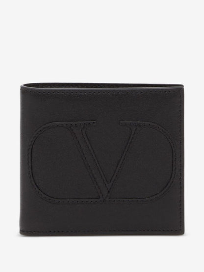 VLogo Signature XL calfskin leather wallet