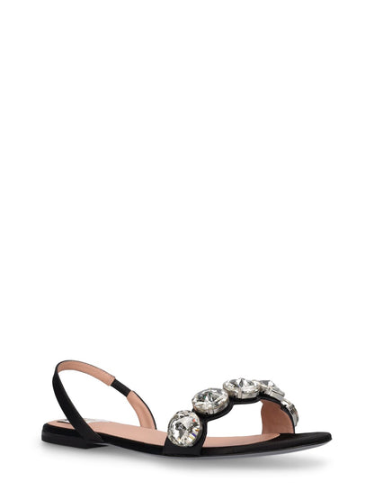 Moschino Moschino 5mm Satin flat sandals - Size: UK 2 Flats | Shop From The Mirage