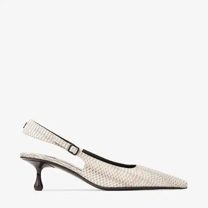 Jimmy Choo Amel  Snake print leather pumps - neutral