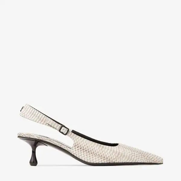 Jimmy Choo Amel  Snake print leather pumps - neutral