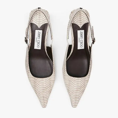 Jimmy Choo Amel  Snake print leather pumps - neutral
