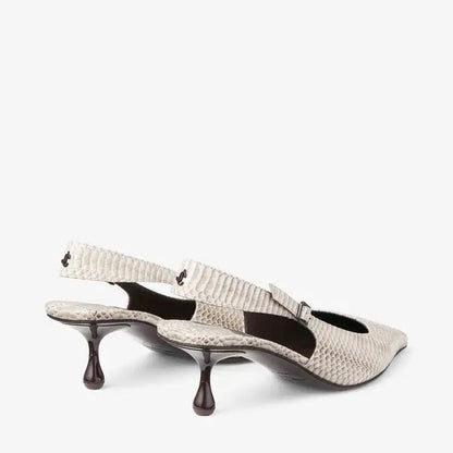 Jimmy Choo Amel  Snake print leather pumps - neutral