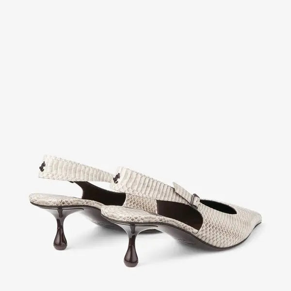 Jimmy Choo Amel  Snake print leather pumps - neutral