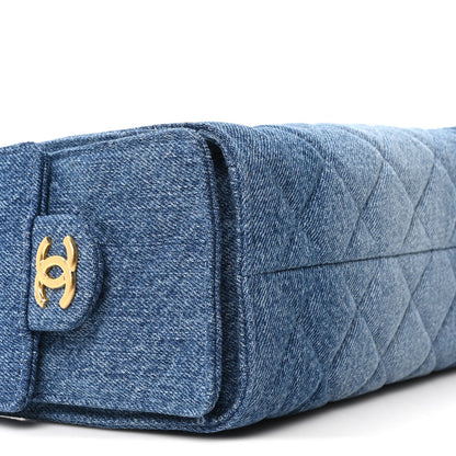 Chanel Washed Denim Quilted Mini Chanel 25 Handbag Blue