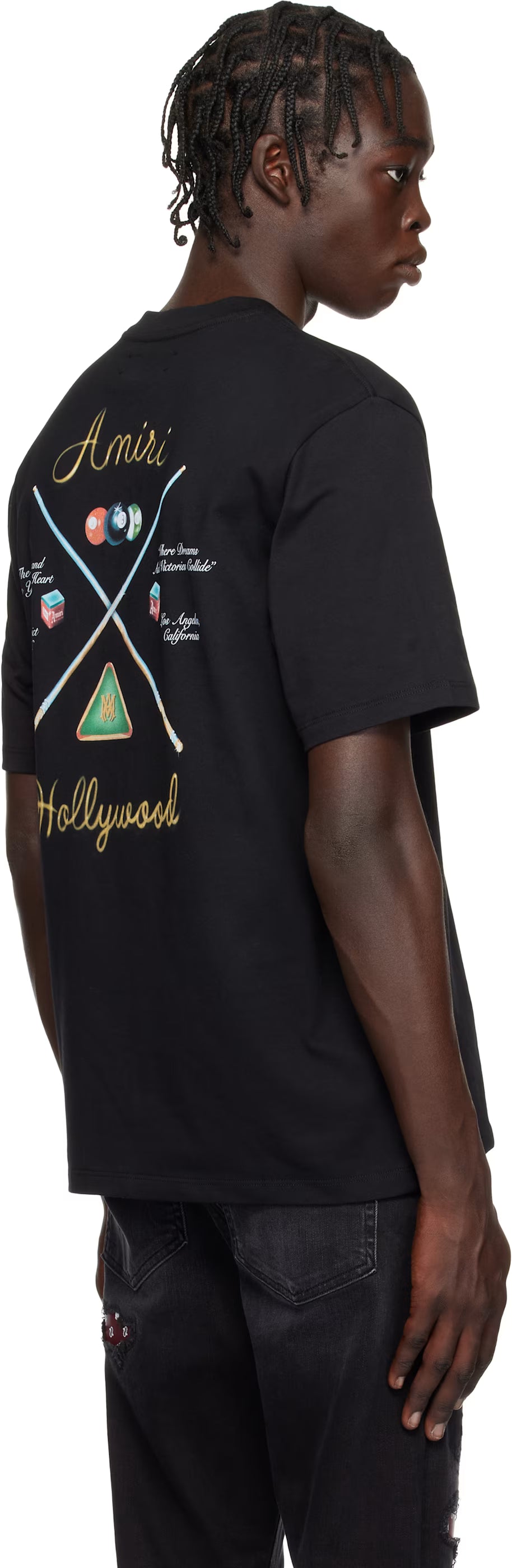 Black 'Amiri' Pool Cue T-shirt