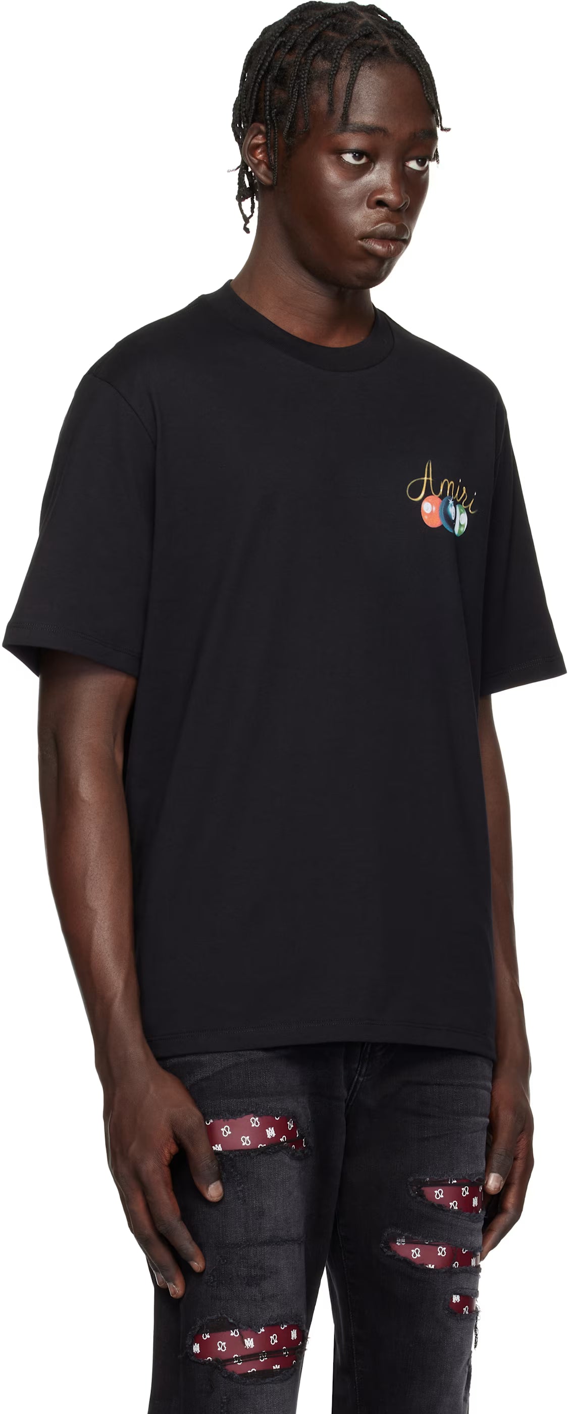 Black 'Amiri' Pool Cue T-shirt