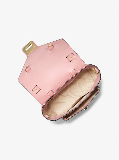 Michael Kors Manhattan Medium Leather and Logo Satchel - Bags | Shop From The Mirage