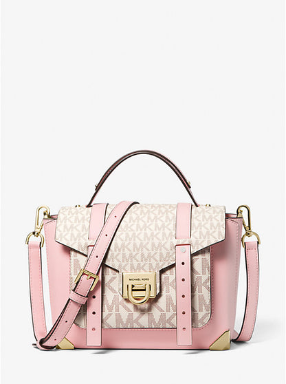 Michael Kors Manhattan Medium Leather and Logo Satchel - Bags | Shop From The Mirage