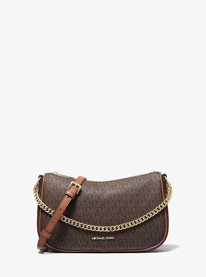 Carmela Medium Signature Logo Convertible Crossbody Bag