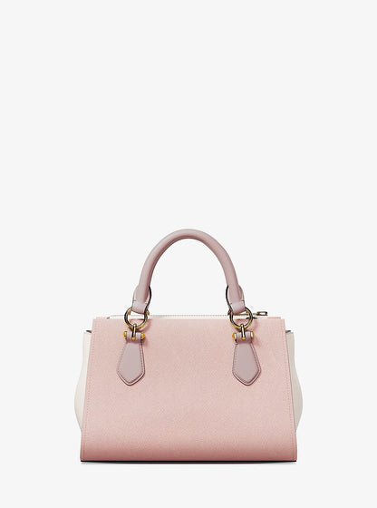 Marilyn Small Color-Block Saffiano Leather Messenger Bag