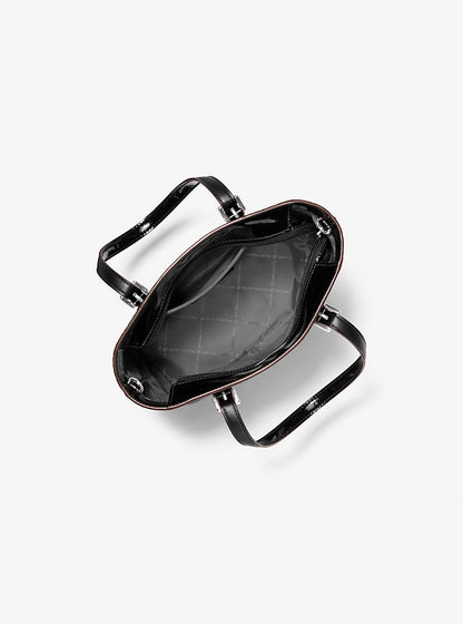 Jet Set Extra-Small Patent Logo Debossed Convertible Tote Bag