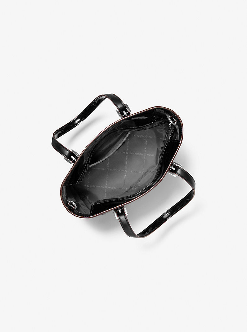 Jet Set Extra-Small Patent Logo Debossed Convertible Tote Bag
