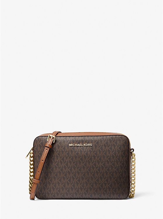 Michael Kors Jet Set Large Printed Logo Crossbody Bag - Bags | Shop From The Mirage