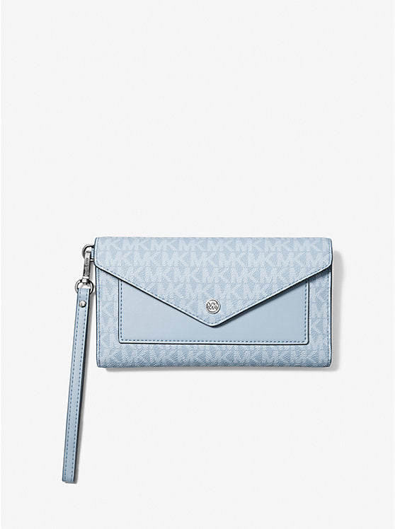 Michael Kors Jet Set Large Signature Logo Envelope Wristlet - Bags | Shop From The Mirage