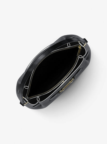 Carson Medium Pebbled Leather Convertible Bucket Crossbody Bag