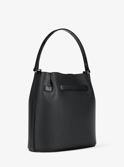 Carson Medium Pebbled Leather Convertible Bucket Crossbody Bag