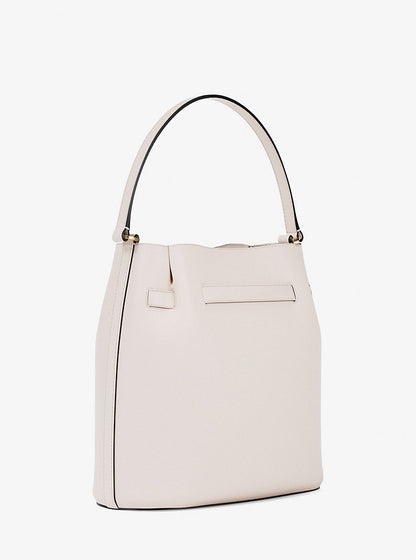 Carson Medium Pebbled Leather Convertible Bucket Crossbody Bag