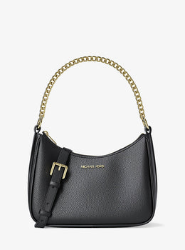 Jet Set Large Pebbled Leather Convertible Crossbody Bag