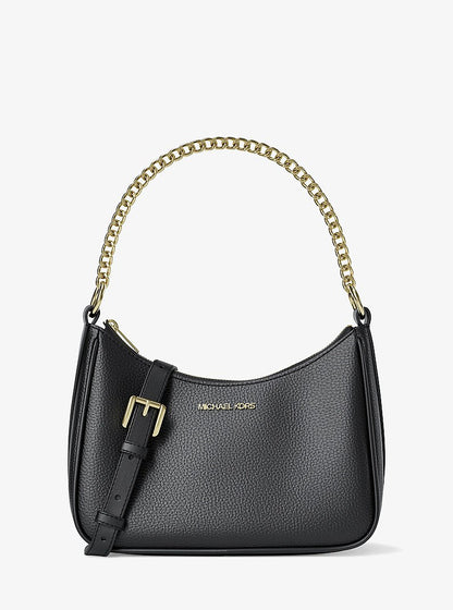 Jet Set Large Pebbled Leather Convertible Crossbody Bag