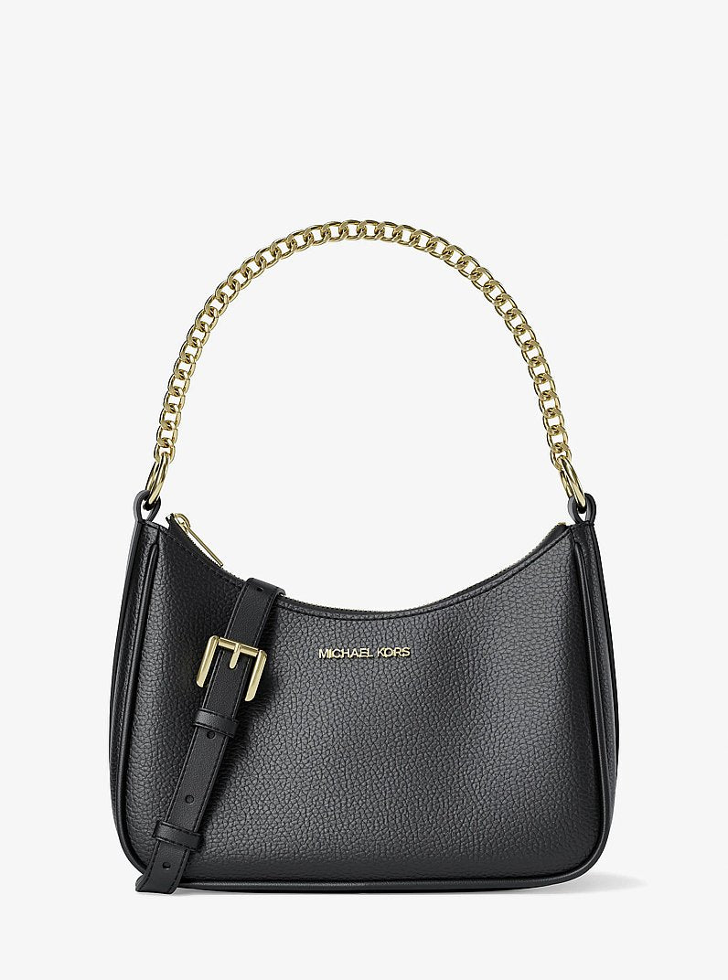Jet Set Large Pebbled Leather Convertible Crossbody Bag