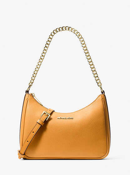 Jet Set Large Pebbled Leather Convertible Crossbody Bag